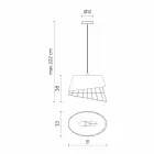 Lampa wisząca z białego włókna szklanego i metalu Elegancki design - Solar Viadurini