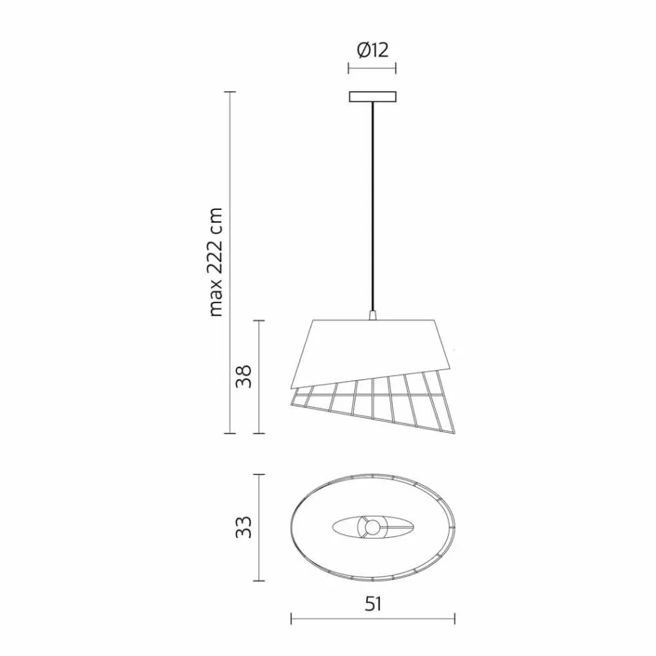 Lampa wisząca z białego włókna szklanego i metalu Elegancki design - Solar Viadurini