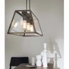 Przemysłowa lampa wisząca 3 London światła Il Fanale Viadurini