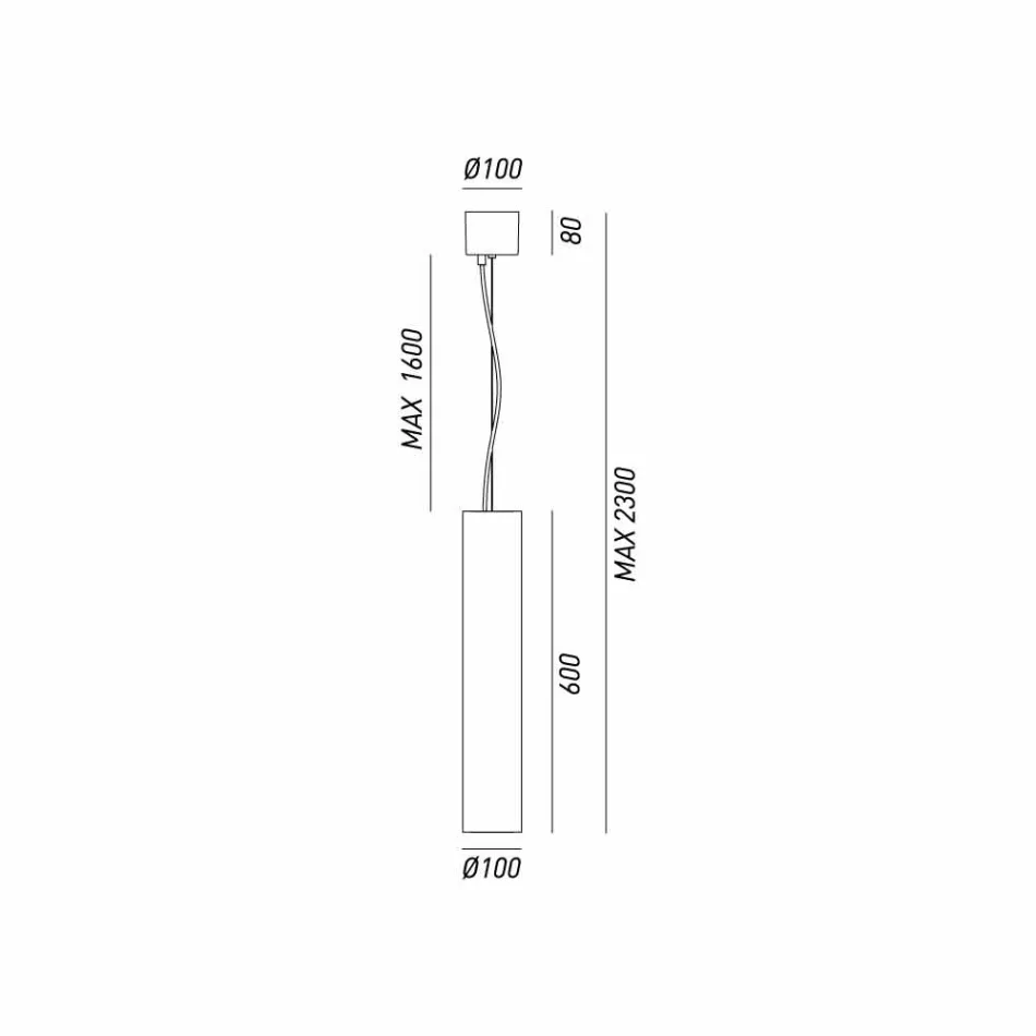 lampa wisząca przemysłowa Ø 10 cm Słoneczniki Il Fanale Viadurini
