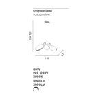 Lampa wisząca Led ze Srebrnego Metalu, 2 Rozmiary Nowoczesny Design - Lumino Viadurini