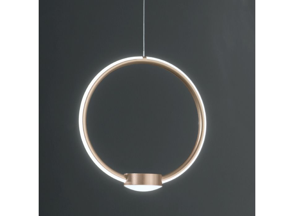 Metalowa lampa wisząca LED z polimerowym dyfuzorem - Lumina Viadurini