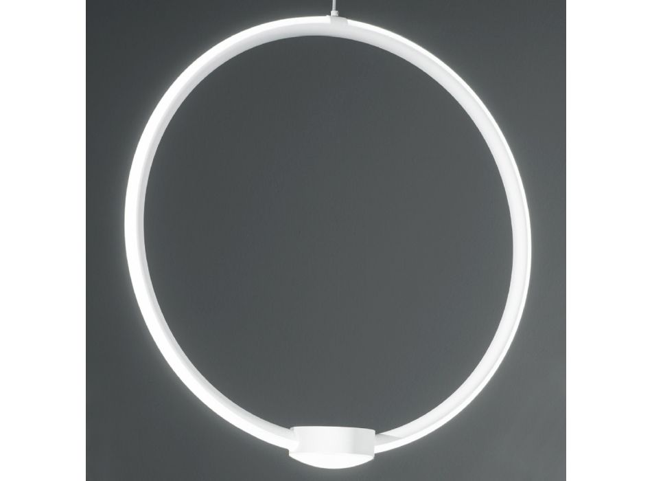 Metalowa lampa wisząca LED z polimerowym dyfuzorem - Lumina Viadurini