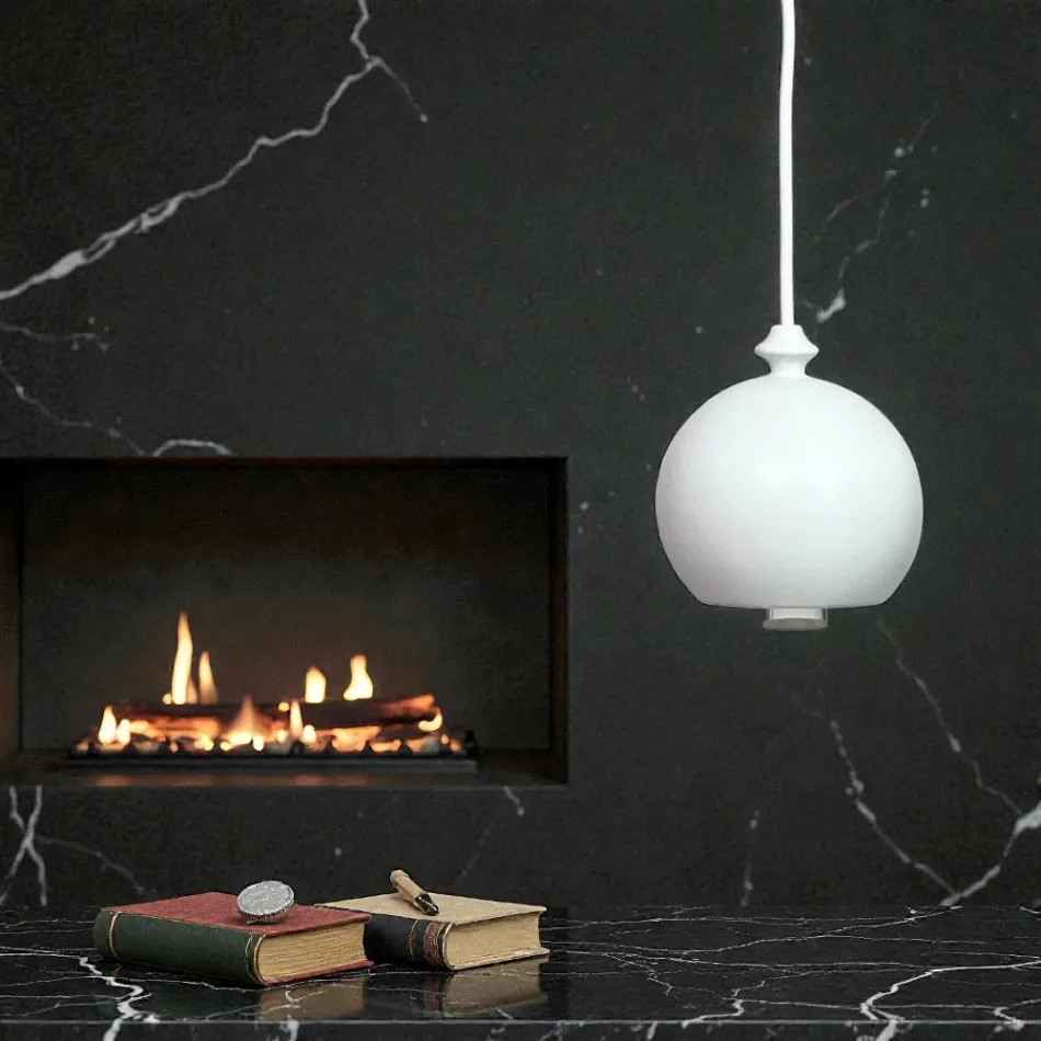 Nowoczesna lampa wisząca Aldo Bernardi ceramiczna I Lustrini 5 Viadurini