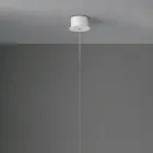 Nowoczesna lampa wisząca ze światłem LED z malowanego metalu - modrzew Viadurini