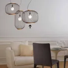 Nowoczesna lampa wisząca ze stali Ø58xh.48xL.80cm cm Viadurini