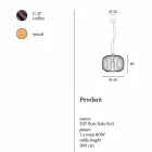 Nowoczesna lampa wisząca ze stali Ø58xh.48xL.80cm cm Viadurini