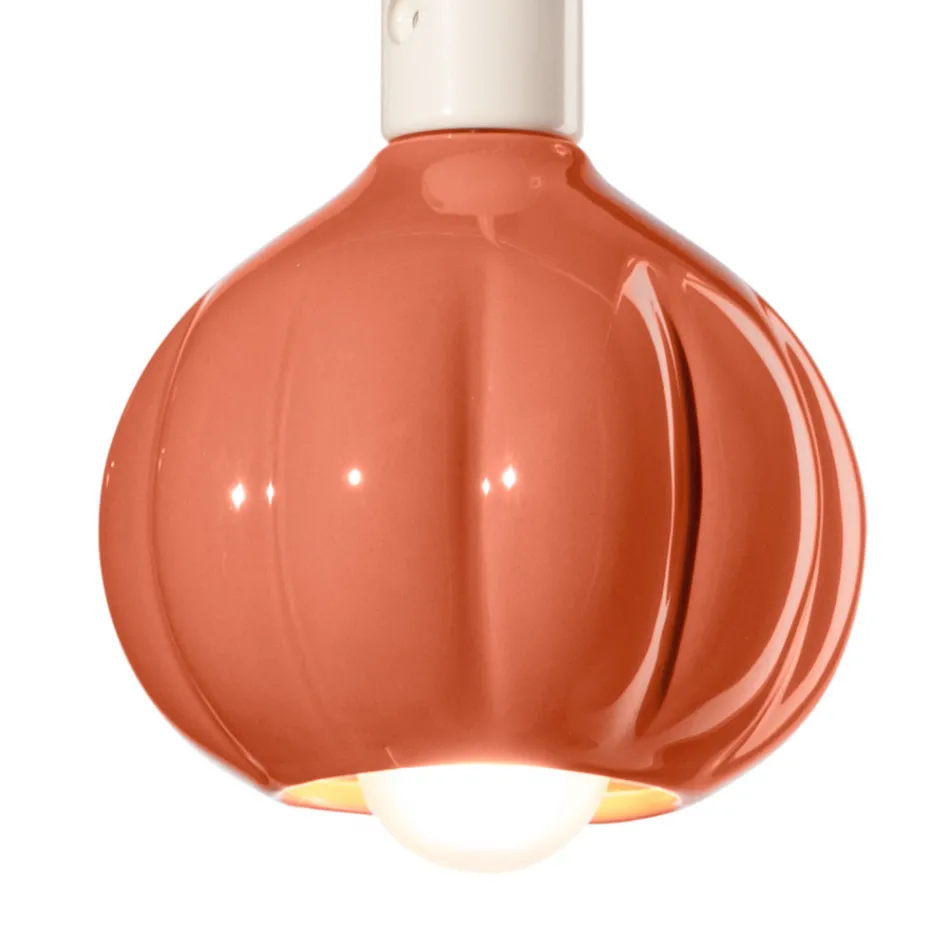 Nowoczesna lampa wisząca z kolorowej ceramiki Made in Italy - Afoxe Viadurini