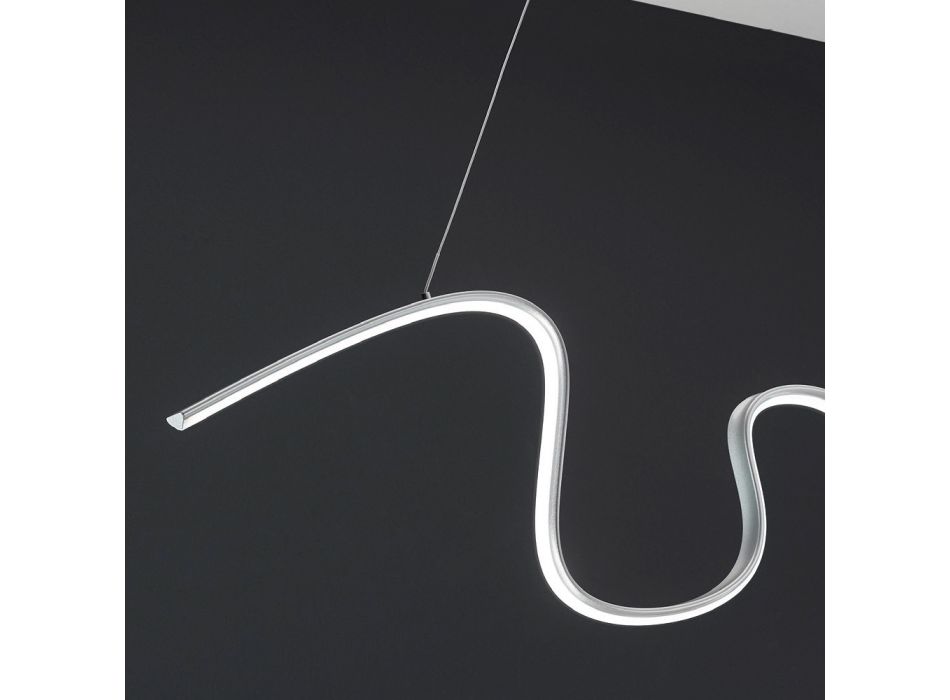 Nowoczesna metalowa lampa wisząca ze źródłem światła LED - Steven Viadurini