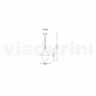 Zewnętrzna lampa wisząca z aluminium produkowanego we Włoszech, Anusca Viadurini