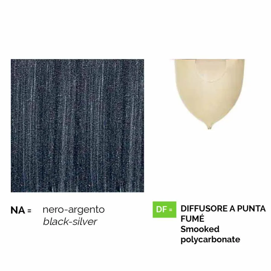 Zewnętrzna lampa wisząca z aluminium produkowanego we Włoszech, Anusca Viadurini