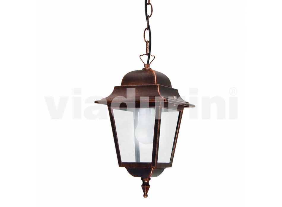 Zewnętrzna lampa wisząca wykonana z aluminium, wyprodukowana we Włoszech, Aquilina Viadurini