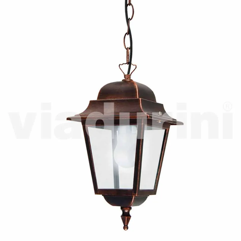 Zewnętrzna lampa wisząca wykonana z aluminium, wyprodukowana we Włoszech, Aquilina Viadurini