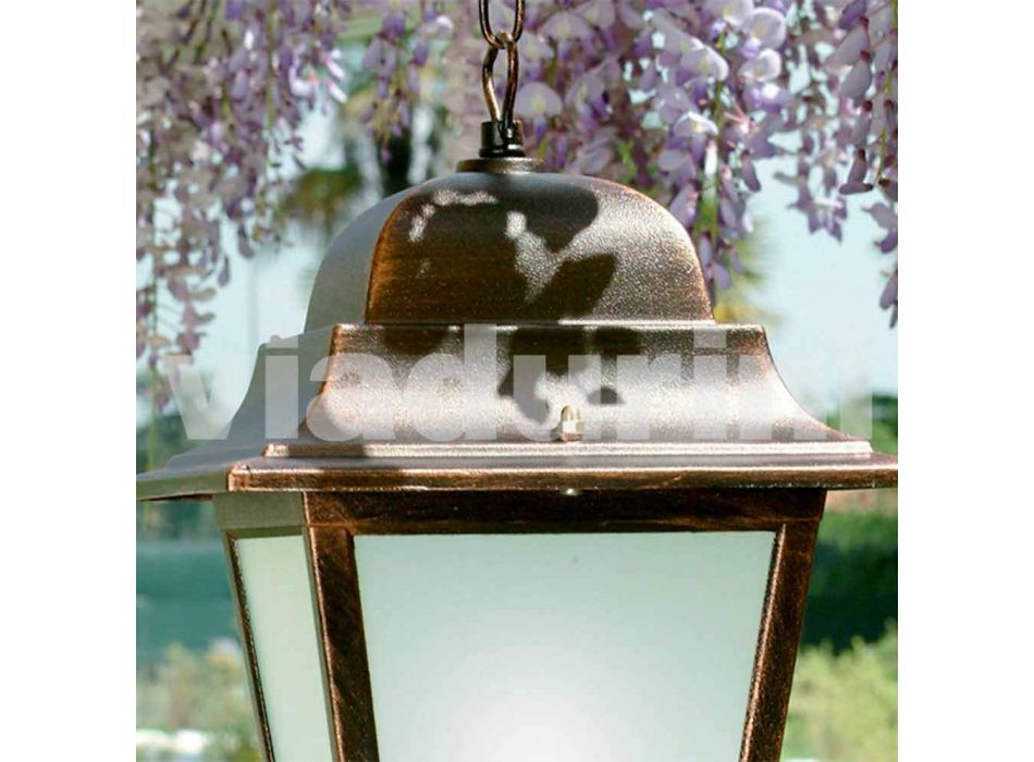 Zewnętrzna lampa wisząca wykonana z aluminium, wyprodukowana we Włoszech, Aquilina Viadurini