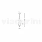 Zewnętrzna lampa wisząca wykonana z aluminium, wyprodukowana we Włoszech, Aquilina Viadurini