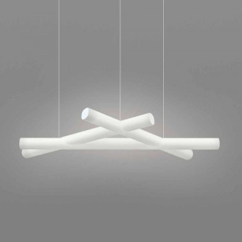 Polietylenowa lampa wisząca White Slide Mesh produkowana we Włoszech