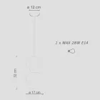 Lampa wisząca wykonana z ceramiki i szkła Made in Italy - Capocabana Viadurini