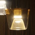 Lampa wisząca wykonana z metalu i szkła Made in Italy - Think Viadurini