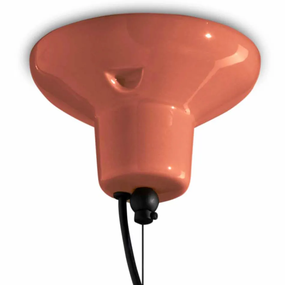 Okrągła ceramiczna lampa wisząca Made in Italy - Bumbum Viadurini