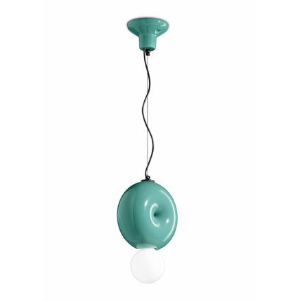 Okrągła ceramiczna lampa wisząca Made in Italy - Bumbum Viadurini