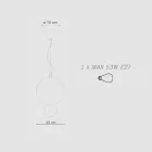 Okrągła ceramiczna lampa wisząca Made in Italy - Bumbum Viadurini