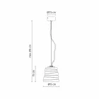 Lampa wisząca do salonu z białego szkła satynowego 3 wymiary - miękka Viadurini