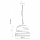 Lampa wisząca do salonu z białego szkła satynowego 3 wymiary - miękka Viadurini