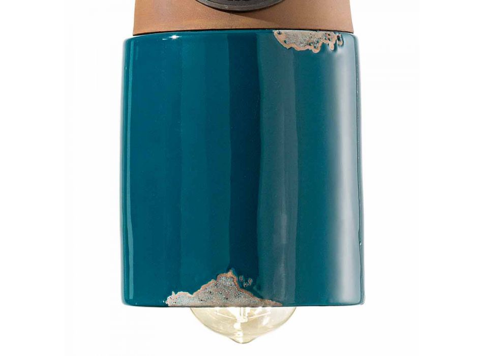 Lampa wisząca w stylu industrial ceramiczne i żelaza Stephanie Viadurini