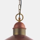 Lampa wisząca w stylu vintage z mosiądzu i miedzi z łańcuszkiem - Borgo od Il Fanale Viadurini