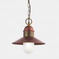 Lampa wisząca w stylu vintage z mosiądzu i miedzi z łańcuszkiem - Borgo od Il Fanale