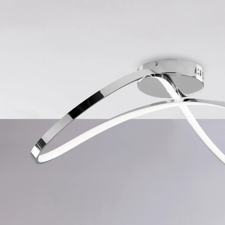 Ręcznie robiona lampa ze szkła i metalu idealna do salonów i sypialni – Apollo Viadurini