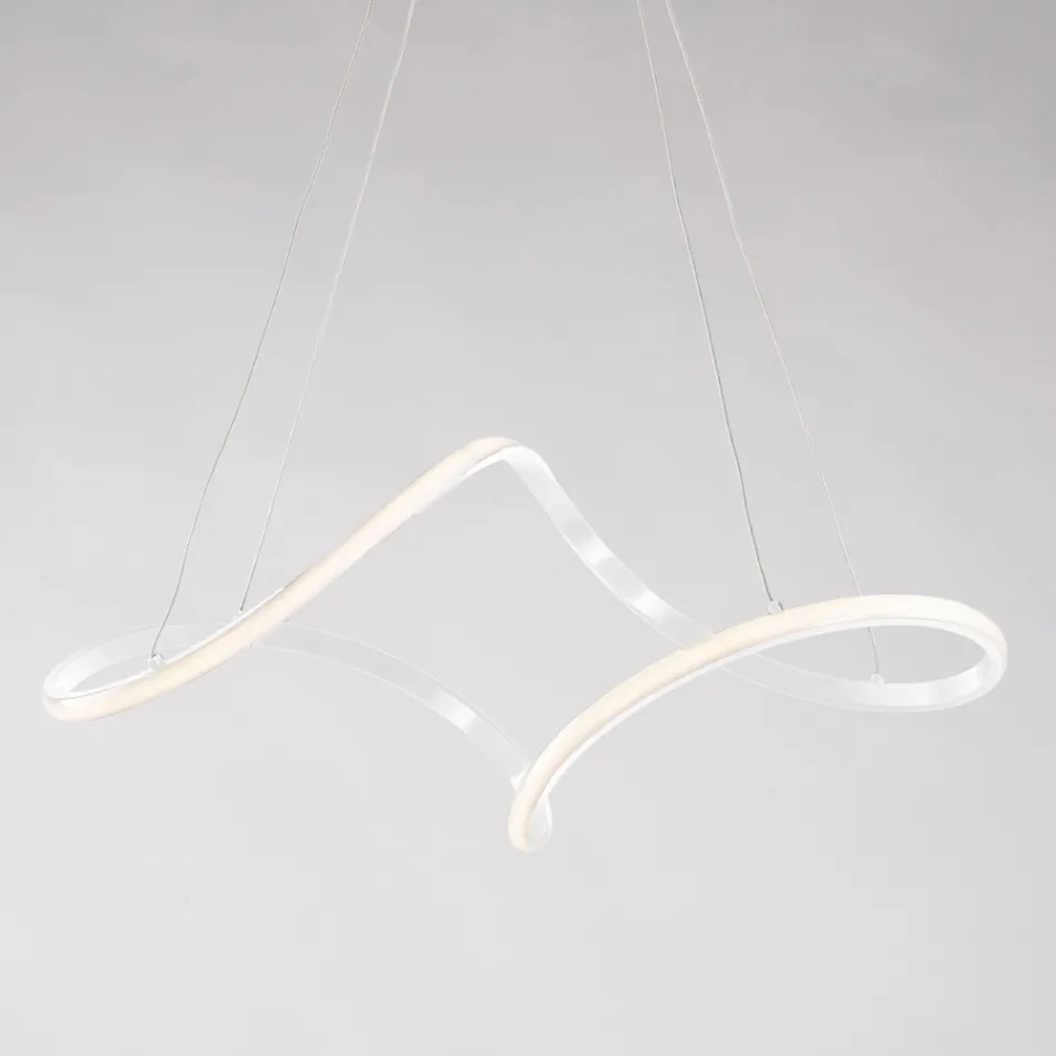 Ręcznie robiona lampa ze szkła i metalu, wyprodukowana we Włoszech, do salonu i sypialni - Pictor Viadurini