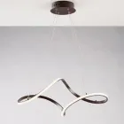 Ręcznie robiona lampa ze szkła i metalu, wyprodukowana we Włoszech, do salonu i sypialni - Pictor Viadurini