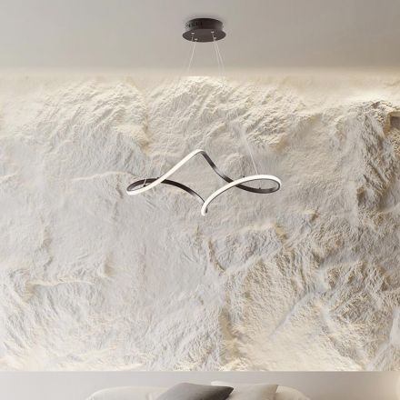 Ręcznie robiona lampa ze szkła i metalu, wyprodukowana we Włoszech, do salonu i sypialni - Pictor Viadurini