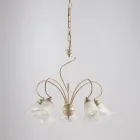 Ręcznie robiona lampa ze szkła i metalu do wyrafinowanych wnętrz – Cometa Viadurini