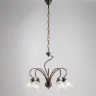 Ręcznie robiona lampa ze szkła i metalu do wyrafinowanych wnętrz – Cometa Viadurini