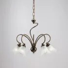 Ręcznie robiona lampa ze szkła i metalu do wyrafinowanych wnętrz – Cometa Viadurini