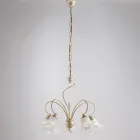 Ręcznie robiona lampa ze szkła i metalu do wyrafinowanych wnętrz – Cometa Viadurini