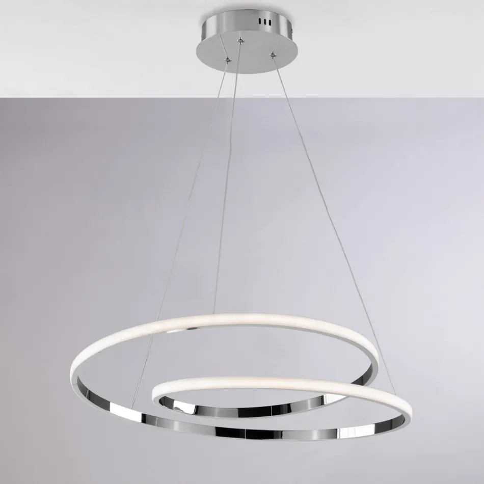 Ręcznie robiona lampa ze szkła i metalu do eleganckich wnętrz – Hubble Viadurini