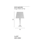 Klasyczna włoska ręcznie robiona szklana lampa wsporcza i klosz - Malezja Viadurini