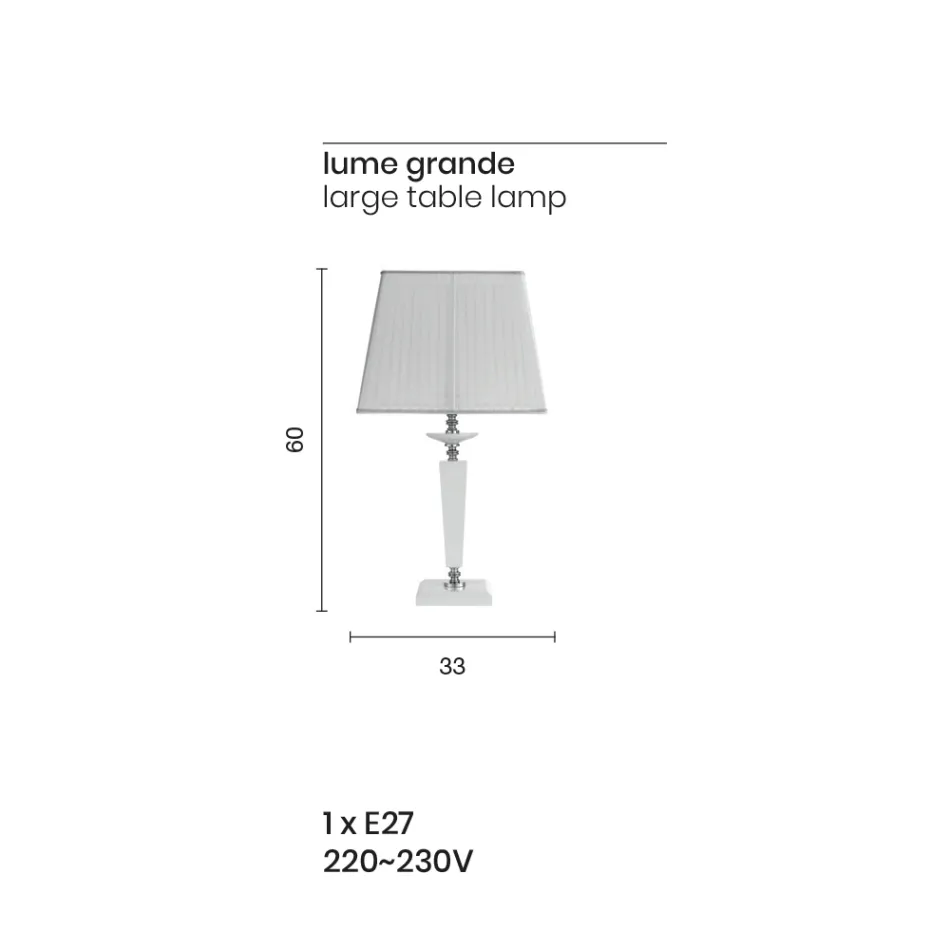 Klasyczna włoska ręcznie robiona szklana lampa wsporcza i klosz - Malezja Viadurini