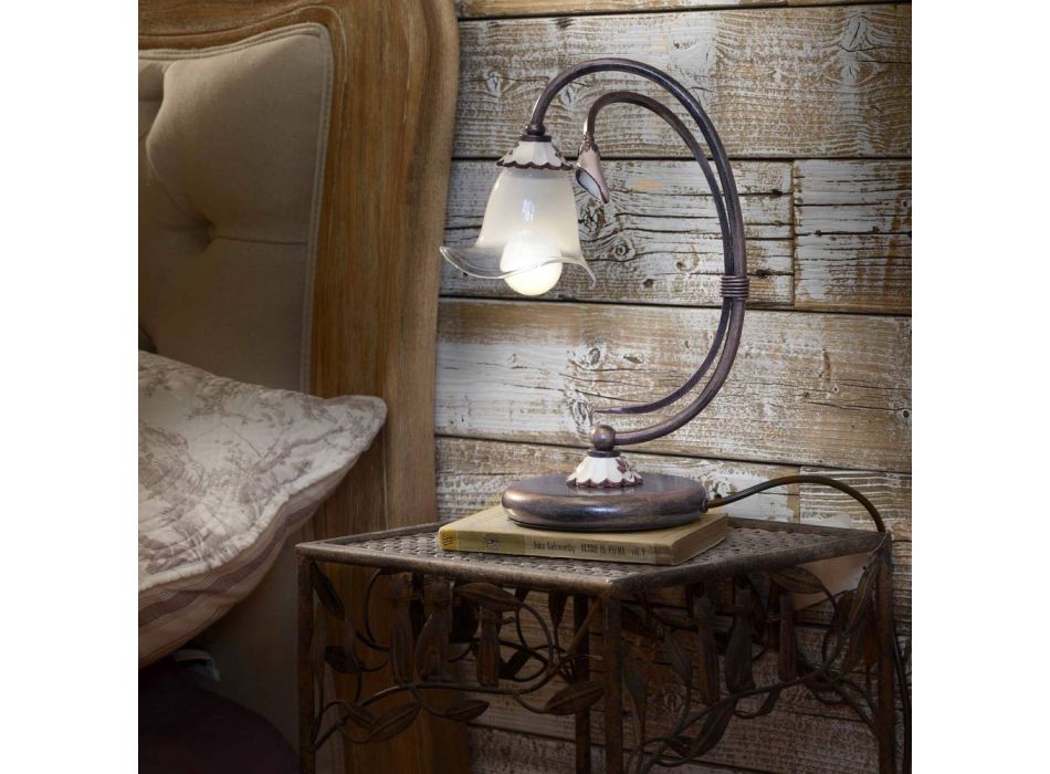 Lampa wspierająca Artisan z metalu, szkła i ceramiki - Vicenza Viadurini