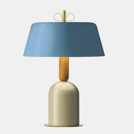 Lampa stołowa z aluminium i mosiądzu 3 luksusowe wykończenia - Bonton od Il Fanale Viadurini