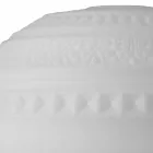 Lampa stołowa z białego satynowego szkła i nowoczesnego metalu - Morse Viadurini