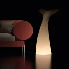 Coda – dwukolorowa lampa zewnętrzna z polietylenu, wyprodukowana we Włoszech Viadurini