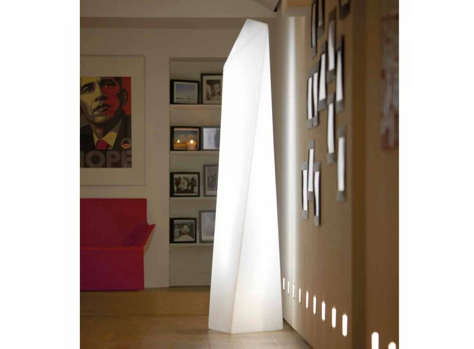 Lampa zewnętrzna Prisma Slide Manhattan luminous white made in Italy Viadurini