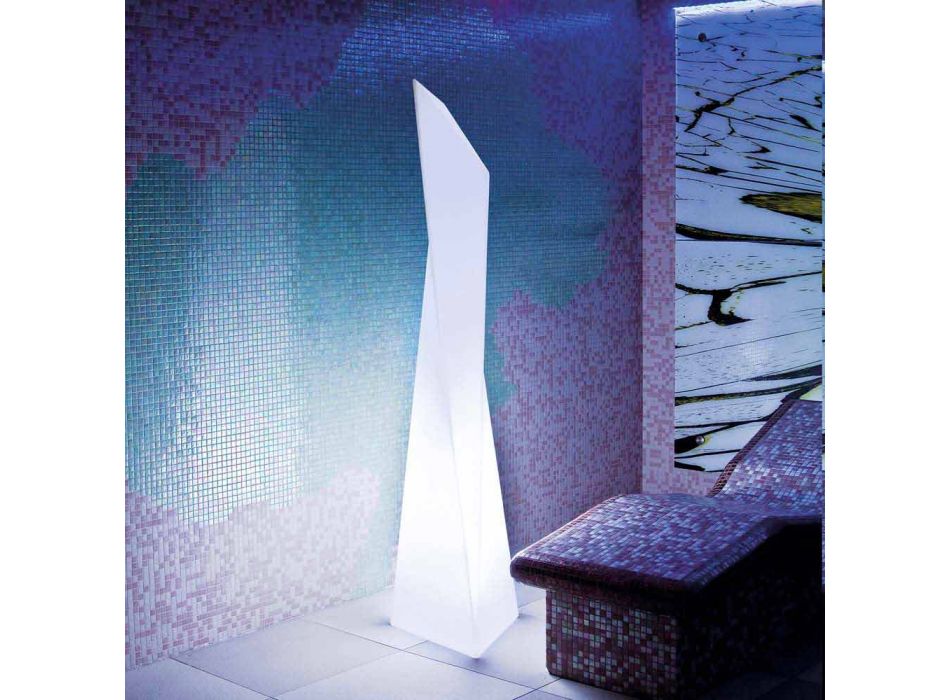 Lampa zewnętrzna Prisma Slide Manhattan luminous white made in Italy Viadurini