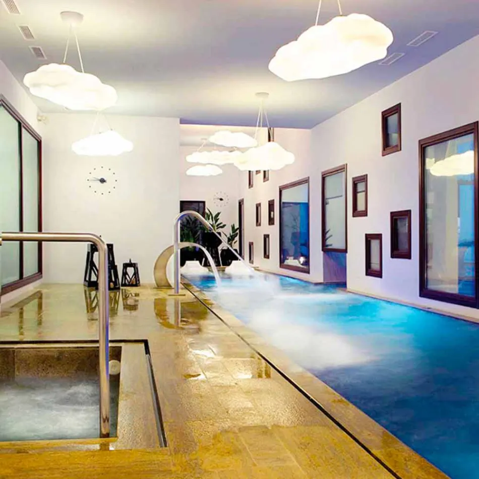 Zewnętrzna lampa wisząca z polietylenu - Nefos by Myyour Viadurini