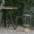 Lampa ogrodowa z doniczką z gliny, aluminium i mosiądzu - Cappello Viadurini