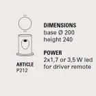 Zewnętrzna lampa podłogowa, z 2 światłami, U-Boot - Toscot Viadurini